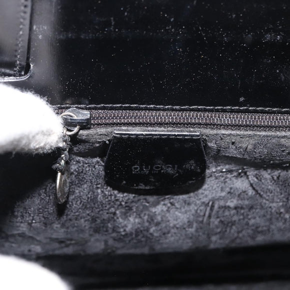 GUCCI Hand Bag Vinyl Black 002 2058 0454 5 Auth YKZ1500