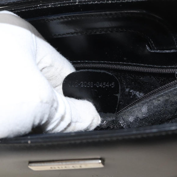 GUCCI Hand Bag Vinyl Black 002 2058 0454 5 Auth YKZ1500