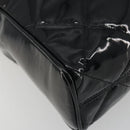 CHANEL Matelasse Chain Shoulder Bag Patent Leather Black Gold CC Auth YKZ1501-11