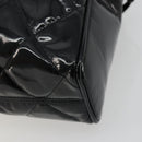 CHANEL Matelasse Chain Shoulder Bag Patent Leather Black Gold CC Auth YKZ1501-12