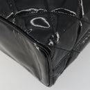 CHANEL Matelasse Chain Shoulder Bag Patent Leather Black Gold CC Auth YKZ1501-13