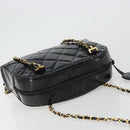 CHANEL Matelasse Chain Shoulder Bag Patent Leather Black Gold CC Auth YKZ1501-6