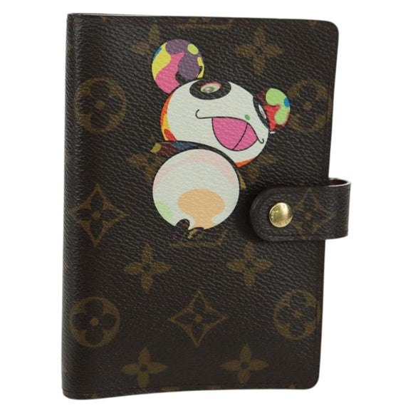 LOUIS VUITTON Monogram Panda Agenda PM Day Planner Cover R20011 LV Auth YKZ1502M