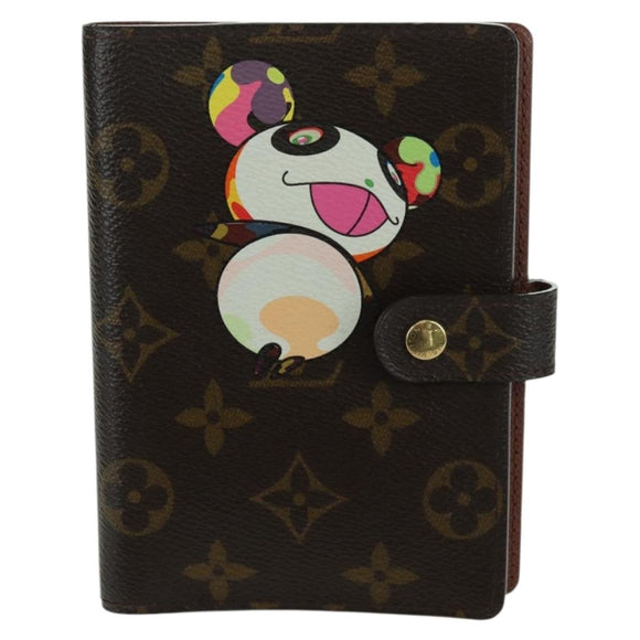LOUIS VUITTON Monogram Panda Agenda PM Day Planner Cover R20011 LV Auth YKZ1502M