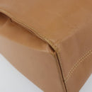 LOEWE Anagram Hand Bag Leather Brown Gold Auth YKZ151-15