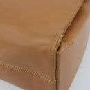 LOEWE Anagram Hand Bag Leather Brown Gold Auth YKZ151-16