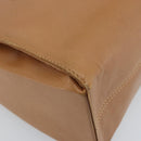 LOEWE Anagram Hand Bag Leather Brown Gold Auth YKZ151-9