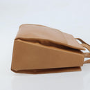LOEWE Anagram Hand Bag Leather Brown Gold Auth YKZ151-3