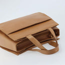 LOEWE Anagram Hand Bag Leather Brown Gold Auth YKZ151-6