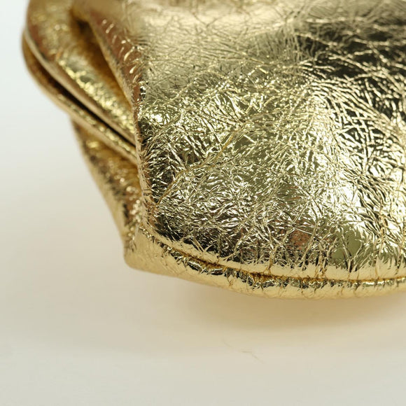 BALENCIAGA Cloud Coin Schultertasche Leder Gold 618915 Auth YKZ1511A