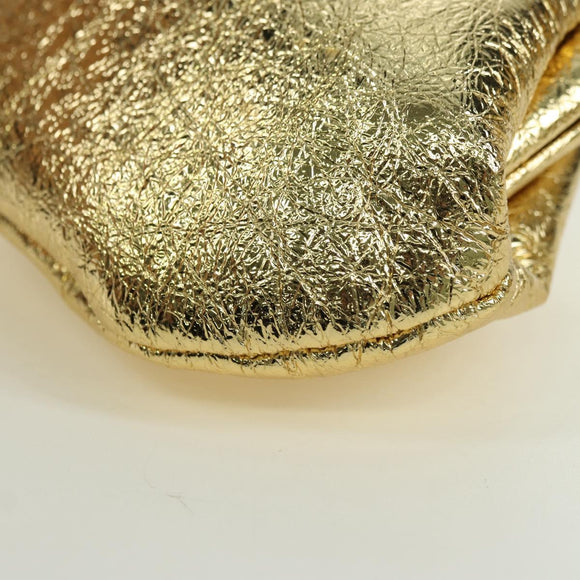 BALENCIAGA Cloud Coin Schultertasche Leder Gold 618915 Auth YKZ1511A