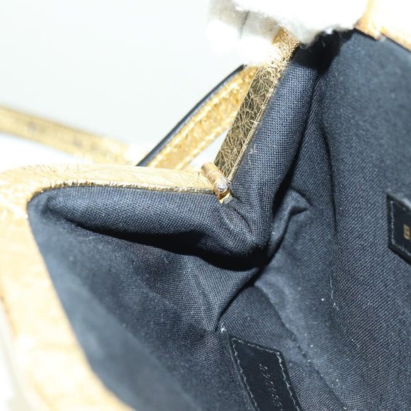 BALENCIAGA Cloud Coin Schultertasche Leder Gold 618915 Auth YKZ1511A