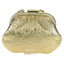 BALENCIAGA Cloud Coin Schultertasche Leder Gold 618915 Auth YKZ1511A-2