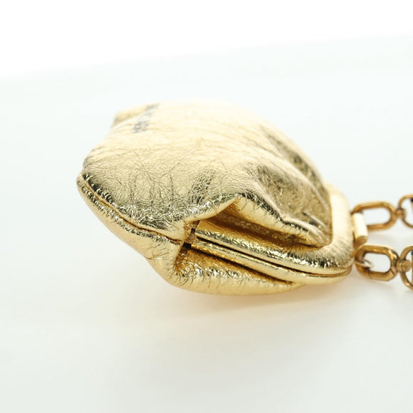 BALENCIAGA Cloud Coin Schultertasche Leder Gold 618915 Auth YKZ1511A