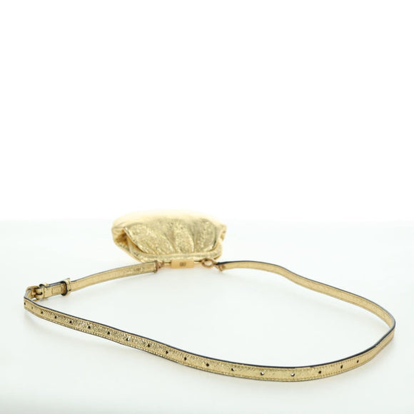 BALENCIAGA Cloud Coin Schultertasche Leder Gold 618915 Auth YKZ1511A