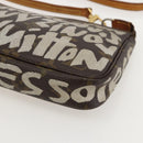 LOUIS VUITTON Monogram Graffiti Pochette Pouch White M92192 LV Auth YKZ1518A-14