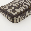 LOUIS VUITTON Monogram Graffiti Pochette Pouch White M92192 LV Auth YKZ1518A-15