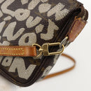 LOUIS VUITTON Monogram Graffiti Pochette Pouch White M92192 LV Auth YKZ1518A-18