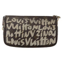 LOUIS VUITTON Monogram Graffiti Pochette Pouch White M92192 LV Auth YKZ1518A-2
