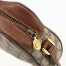 GUCCI GG Supreme Web Sherry Line Bag PVC Beige Gold 001 56 6655 Auth YKZ1519-14