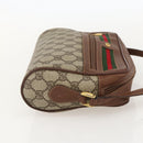 GUCCI GG Supreme Web Sherry Line Bag PVC Beige Gold 001 56 6655 Auth YKZ1519-5