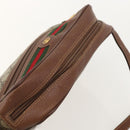 GUCCI GG Supreme Web Sherry Line Bag PVC Beige Gold 001 56 6655 Auth YKZ1519-6