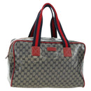 GUCCI GG Crystal Sherry Line Bag Coated Canvas Navy Gold 153240 Auth YKZ1520-1