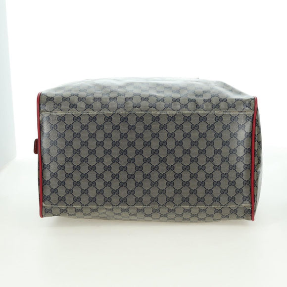 GUCCI GG Crystal Sherry Line Bag Coated Canvas Navy Gold 153240 Auth YKZ1520