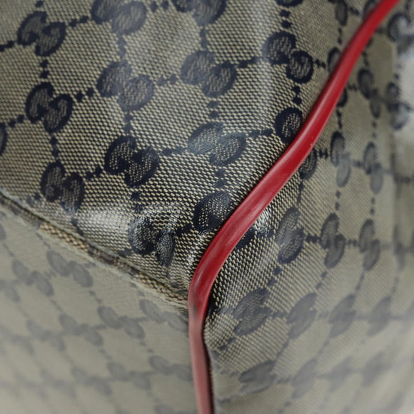 GUCCI GG Crystal Sherry Line Bag Coated Canvas Navy Gold 153240 Auth YKZ1520