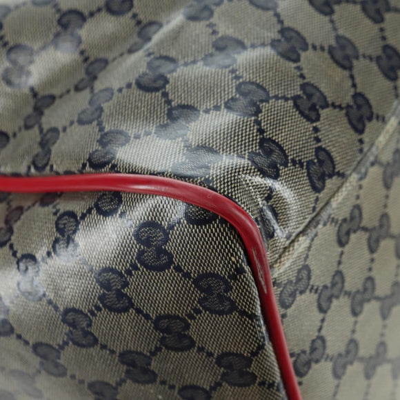 GUCCI GG Crystal Sherry Line Bag Coated Canvas Navy Gold 153240 Auth YKZ1520