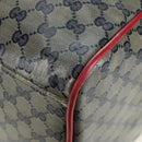 GUCCI GG Crystal Sherry Line Bag Coated Canvas Navy Gold 153240 Auth YKZ1520-21