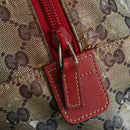 GUCCI GG Crystal Sherry Line Bag Coated Canvas Navy Gold 153240 Auth YKZ1520-23