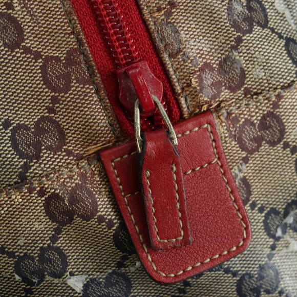 GUCCI GG Crystal Sherry Line Bag Coated Canvas Navy Gold 153240 Auth YKZ1520