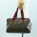 GUCCI GG Crystal Sherry Line Bag Coated Canvas Navy Gold 153240 Auth YKZ1520-29