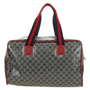 GUCCI GG Crystal Sherry Line Bag Coated Canvas Navy Gold 153240 Auth YKZ1520-2