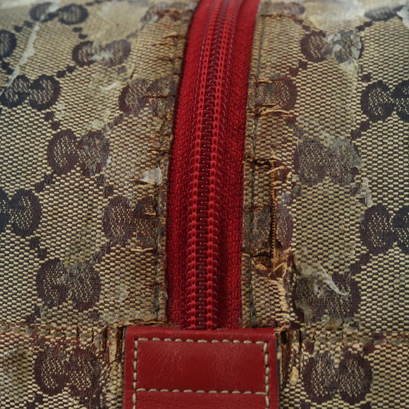 GUCCI GG Crystal Sherry Line Bag Coated Canvas Navy Gold 153240 Auth YKZ1520