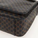 CELINE Macadam Canvas Umhängetasche PVC Leder Schwarz Gold Auth YKZ1522A-9