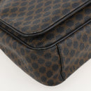 CELINE Macadam Canvas Umhängetasche PVC Leder Schwarz Gold Auth YKZ1522A-14