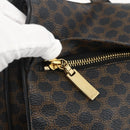 CELINE Macadam Canvas Umhängetasche PVC Leder Schwarz Gold Auth YKZ1522A-17