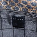 CELINE Macadam Canvas Umhängetasche PVC Leder Schwarz Gold Auth YKZ1522A-18