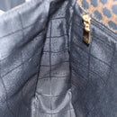 CELINE Macadam Canvas Umhängetasche PVC Leder Schwarz Gold Auth YKZ1522A-20