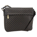 CELINE Macadam Canvas Umhängetasche PVC Leder Schwarz Gold Auth YKZ1522A-1