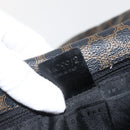 CELINE Macadam Canvas Umhängetasche PVC Leder Schwarz Gold Auth YKZ1522A-12