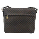 CELINE Macadam Canvas Umhängetasche PVC Leder Schwarz Gold Auth YKZ1522A-13