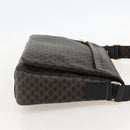 CELINE Macadam Canvas Umhängetasche PVC Leder Schwarz Gold Auth YKZ1522A-4