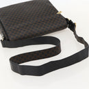 CELINE Macadam Canvas Umhängetasche PVC Leder Schwarz Gold Auth YKZ1522A-7