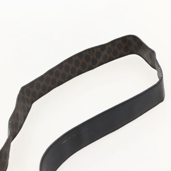 CELINE Macadam Canvas Umhängetasche PVC Leder Schwarz Gold Auth YKZ1522A