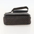 CELINE Macadam Canvas Umhängetasche PVC Leder Schwarz Gold Auth YKZ1522A-5