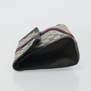 GUCCI GG Supreme Sherry Line Clutch Bag PVC Navy Gold 41 014 3087 Auth YKZ1523-4