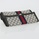 GUCCI GG Supreme Sherry Line Clutch Bag PVC Navy Gold 41 014 3087 Auth YKZ1523-5